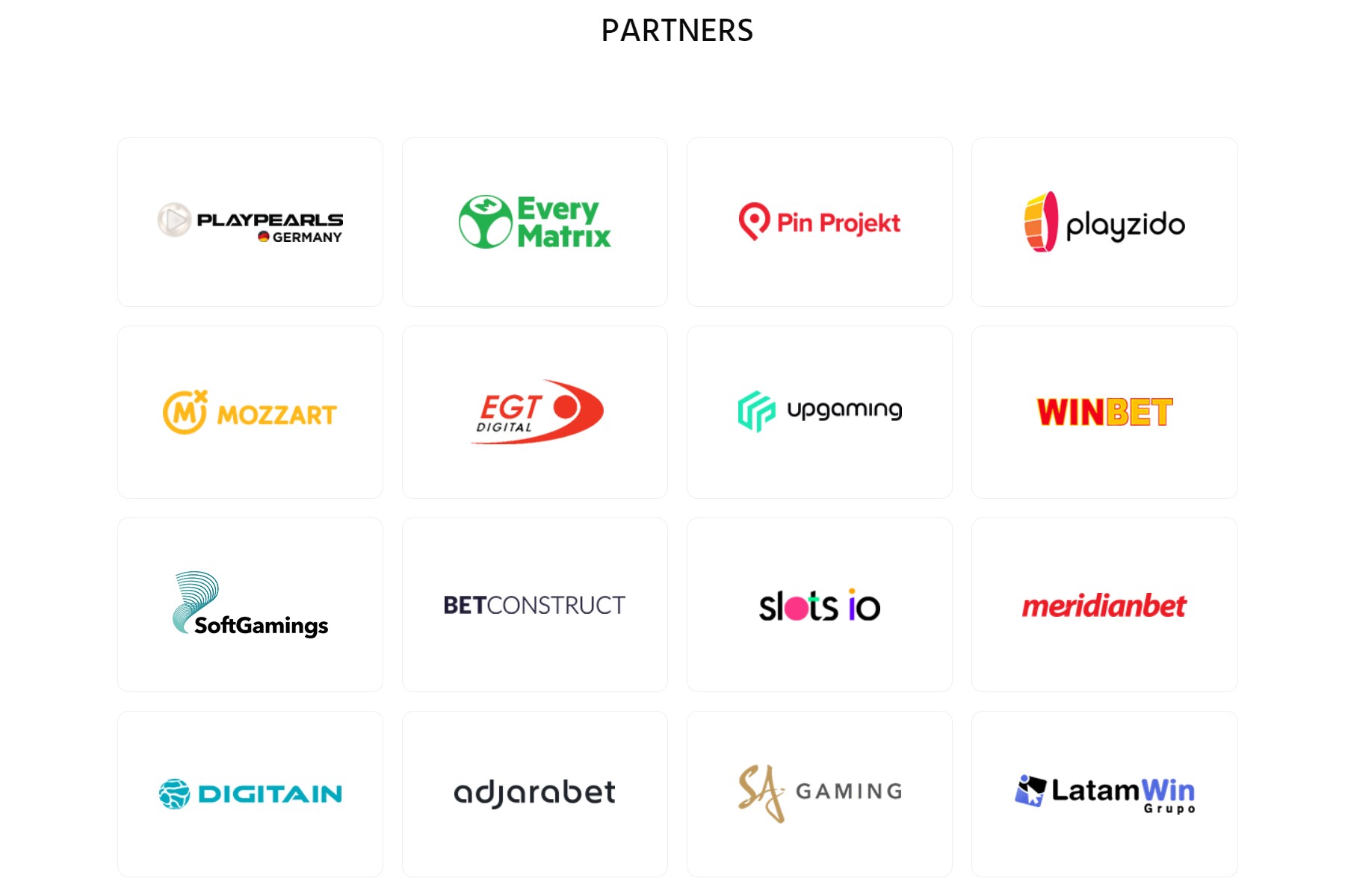 Partneri spoločnosti EvoPlay