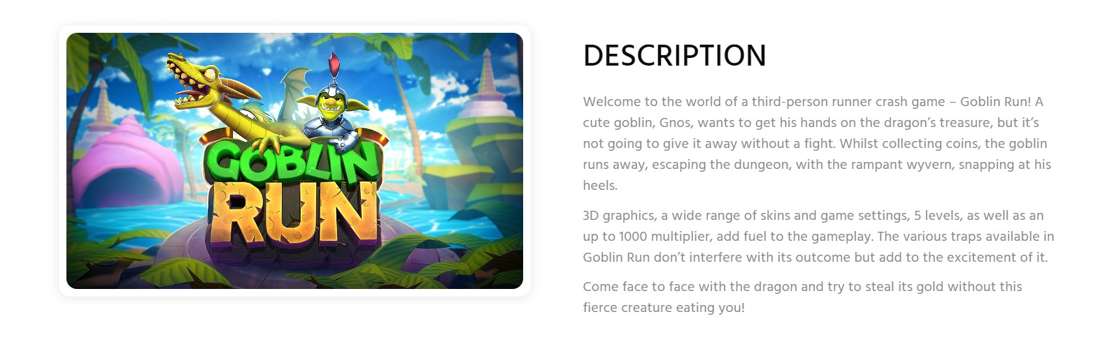 Descrição do jogo Goblin Run